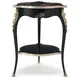 Brushwork Black and Gold Free Form Lotus Lamp Table