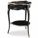 Brushwork Black and Gold Free Form Lotus Lamp Table