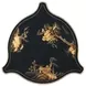 Brushwork Black and Gold Free Form Lotus Lamp Table