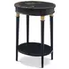 Brushwork Black and Gold Oval Harmony Lamp Table