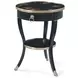 Brushwork Black and Gold Round Serenity Lamp Table
