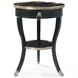 Brushwork Black and Gold Round Serenity Lamp Table