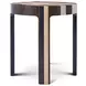 Orbis Pyramid Brown and Beige Round Converge Side Table