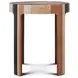 Orbis Pyramid Brown and Beige Round Converge Side Table