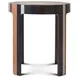 Orbis Pyramid Brown and Beige Round Converge Side Table