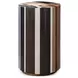 Orbis Brown and Beige Round Striata Drink Table