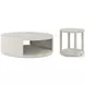 Maxwell Cashmere And Dove 60" Large Round Occasional Table Set