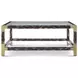 Arakan Calico and Gold Square Glass Top Cocktail Table