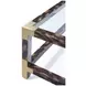 Arakan Calico and Gold Rectangular Glass Top Cocktail Table