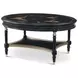 Brushwork Black and Gold Oval Terrace Cocktail Table