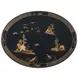 Brushwork Black and Gold Oval Terrace Cocktail Table