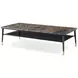 Spencer Green Park Fumed and Gold Rectangular Marble Top Stratton Street Coffee Table