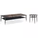 Spencer Green Park Fumed and Gold Rectangular Marble Top Stratton Street Occasional Table Set