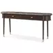Spencer Green Park Fumed and Gold Oval Marble Top Curzon Console Table