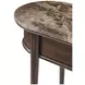 Spencer Green Park Fumed and Gold Oval Marble Top Curzon Console Table