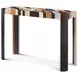 Orbis Pyramid Brown and Beige Rectangular Grainfall Nesting Console Table