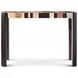 Orbis Pyramid Brown and Beige Rectangular Grainfall Nesting Console Table