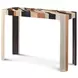 Orbis Pyramid Brown and Beige Rectangular Grainfall Nesting Console Table