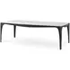 Rome Gray and White 95" Rectangular Marble Dining Table