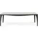 Rome Gray and White 95" Rectangular Marble Dining Table