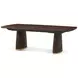 Spencer Green Park Fumed and Gallery Gold 128" Rectangular Hyde Park Extendable Dining Room Set