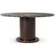 Spencer Green Park Fumed and Gallery Gold 60" Round Marble Top Belgravia Dining Table