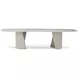 Judith Leiber Couture Solstice and Latte 118" Rectangular Quartz Top Charmant Grand Dining Table