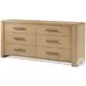 Essence Blonde And Marble 6 Drawer 80" Dresser