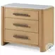 Essence Blonde And Marble 3 Drawer Nightstand