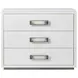Panos Cream 3 Drawer Nightstand