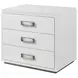 Panos Cream 3 Drawer Nightstand