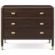 Spencer Green Park Fumed and Gold 3 Drawer Arlington Street Nightstand