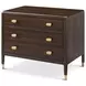 Spencer Green Park Fumed and Gold 3 Drawer Arlington Street Nightstand