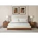 Spencer Coronet Auburn and Nickel 3 Drawer Walnut Nightstand