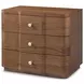 Spencer Coronet Cream and Auburn Upholstered Walnut Channel Panel Bedroom Set