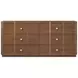 Spencer Coronet Cream and Auburn Upholstered Walnut Channel Panel Bedroom Set