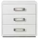 Panos Cream 3 Drawer Small Nightstand