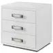 Panos Cream 3 Drawer Small Nightstand