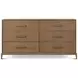Coastal Tobacco and Beige Crandon Park Upholstered Panel Bedroom Set