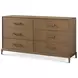Coastal Tobacco 6 Drawer Townsend Dresser