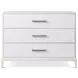 Coastal Sandbar 3 Drawer Mizner Bachelor's Chest with Wallpaper