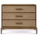 Coastal Tobacco 3 Drawer Worth Nightstand with Wallpaper