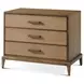Coastal Tobacco 3 Drawer Worth Nightstand with Wallpaper