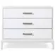 Coastal Sandbar 3 Drawer Worth Nightstand with Wallpaper