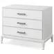 Coastal Sandbar 3 Drawer Worth Nightstand with Wallpaper