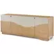 Origins Wooden Citrine And Sesame Strata 4 Doors Credenza
