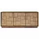 Coastal Tobacco 3 Door Amelia Credenza with Wallpaper