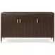 Spencer Green Park Fumed and Gallery Gold 128" Rectangular Hyde Park Extendable Dining Room Set