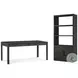 Maxwell Obsidian And Shagreen 60" Drawer Home Office Set