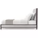 Lido II Cream and Brown Queen Upholstered Platform Bed